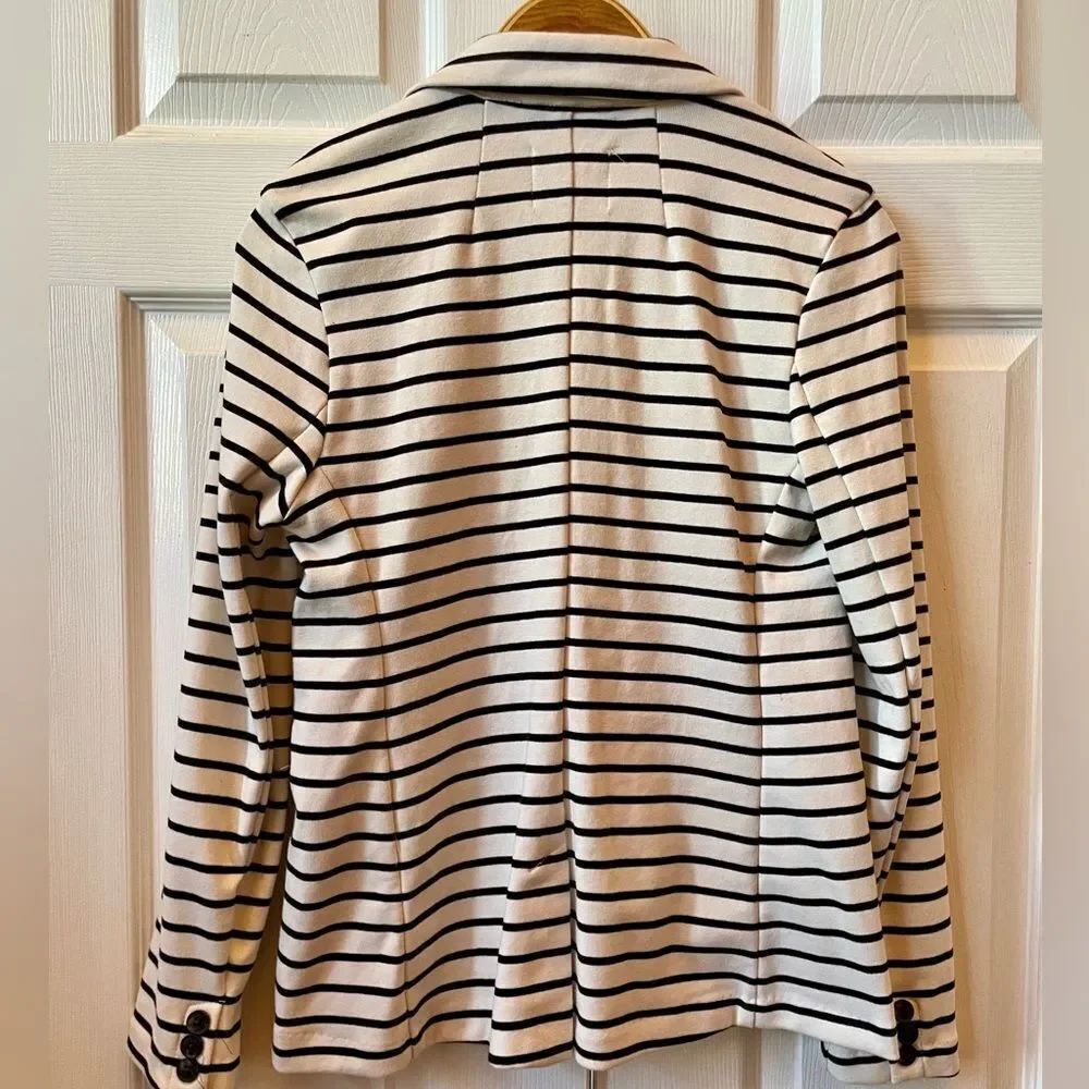 Old Navy Black and Off White Striped Blazer - Picture 6 of 6